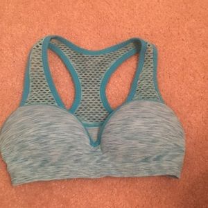 Turquoise padded sports bra